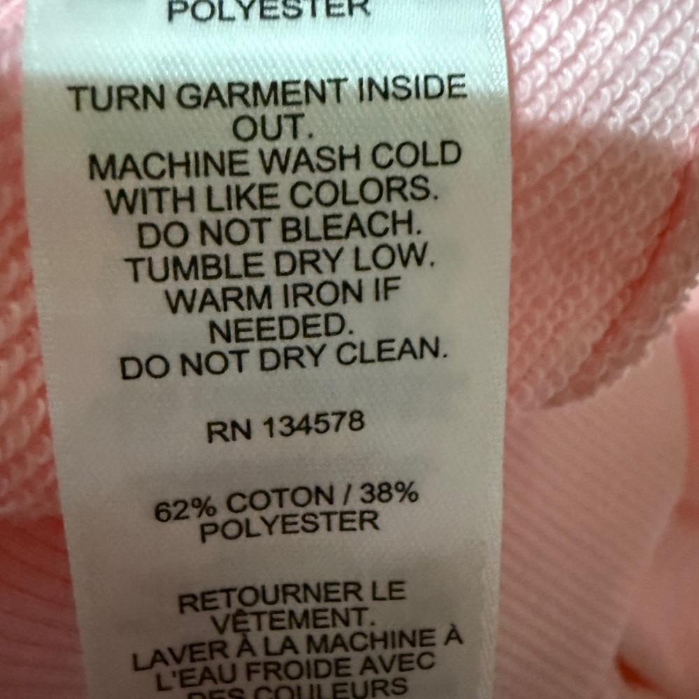 Vineyard Vines Pink Pullover Lightweight Sweatshirt with White Logo - Picture 3 of 4